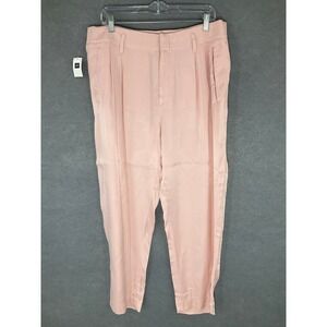 GAP Pants High Waist Pleated Trousers Pink Career‎ Casual Size 16R